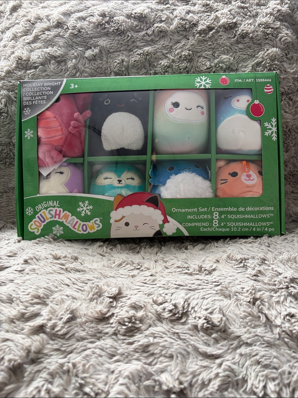 Squishmallows 2022 holiday bright collection ornament set